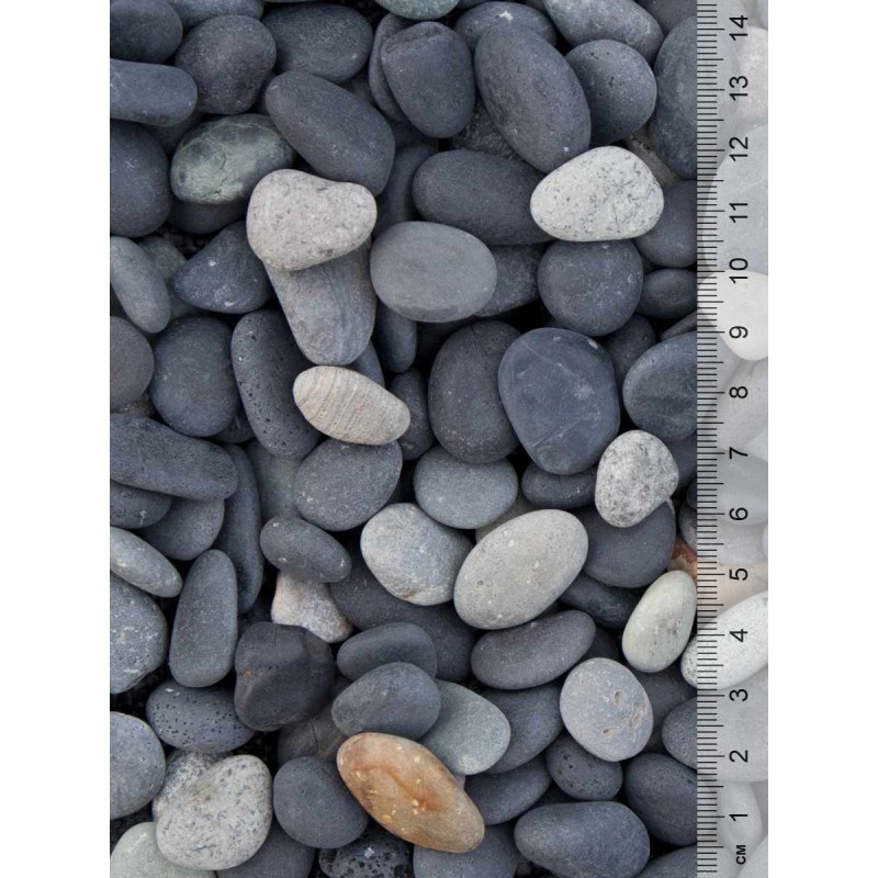 Beach pebbels of Castle grind zwart    5-8      8-16     16-25 mm